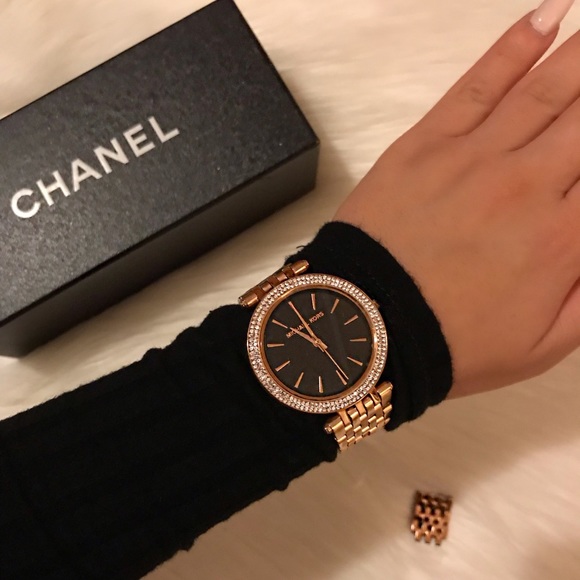 Michael Kors Accessories - Michael Kors Rose Gold crystal-round Watch